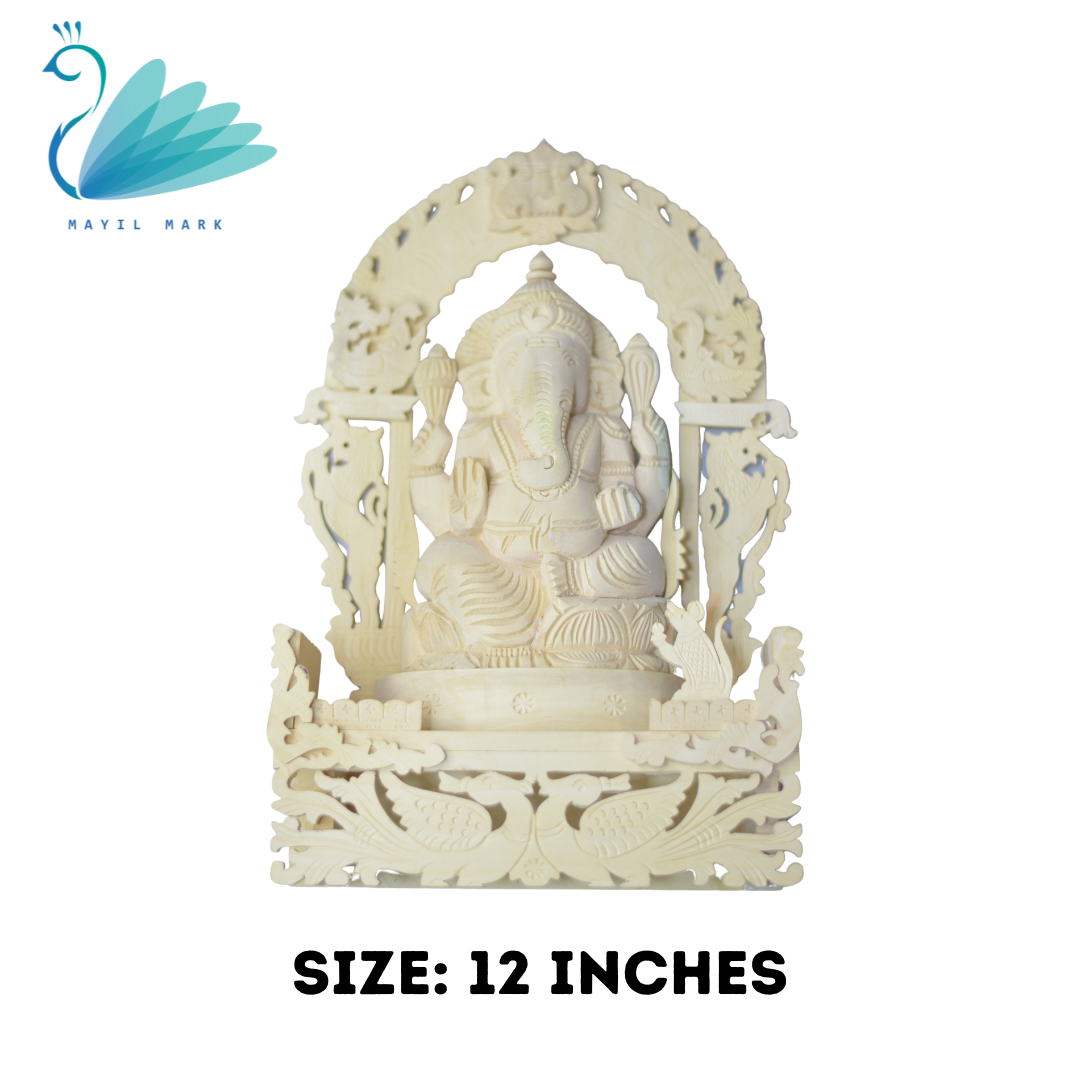 Wooden ganesh statue