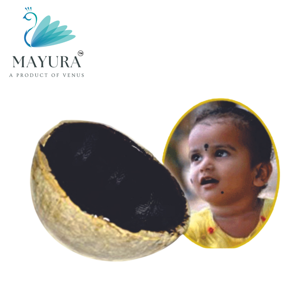 Black baby bindi-mayura