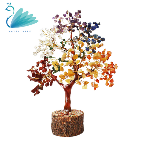 Seven Chakra gemstone tree